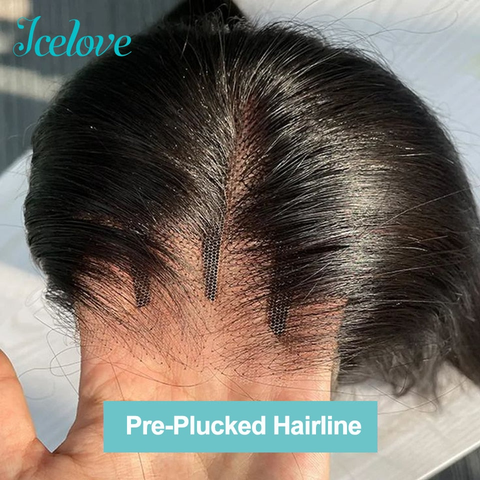 Glueless Wig Malaysian Straight HD Lace Closure  Wig Human Hair